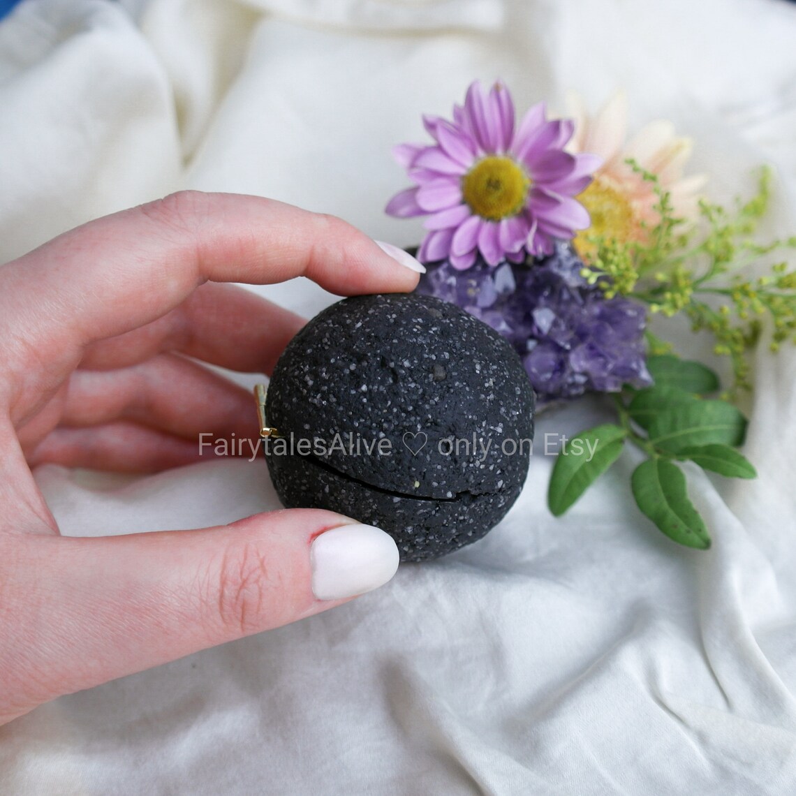Purple Glass Crystal Engagement Ring Box Handmade Glass Etsy
