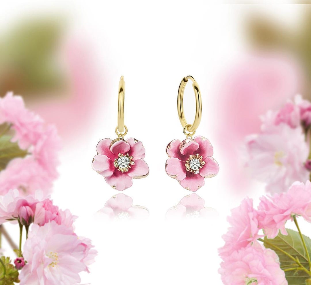 Blooming Blossom Hoop Earrings