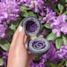 Purple Glass Crystal Engagement Ring Box , Handmade Glass Crystal Druzy Box , Proposal And Wedding Bands Box Gift , Artifical Amethyst Geode