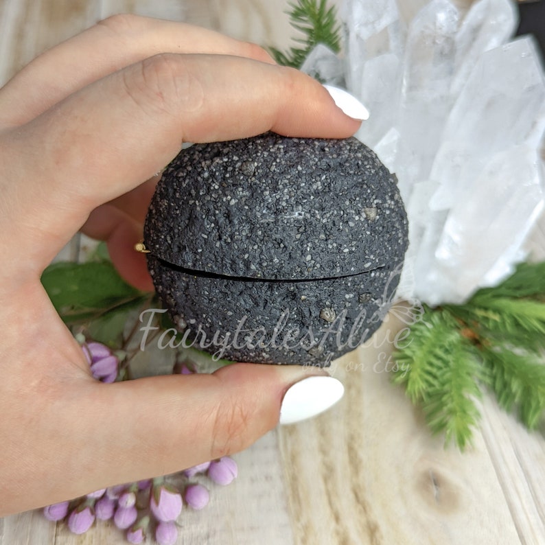 Purple Glass Crystal Engagement Ring Box Handmade Glass Etsy