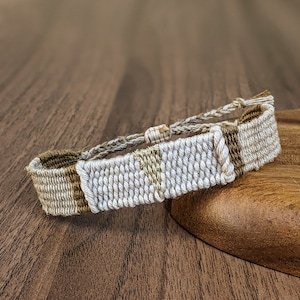 Handwoven Bracelet, Minimalist Bracelet, Woven Boho Jewelry, Loom Woven Bracelet, Textile jewelry, Gifts for man and woman, Weaving