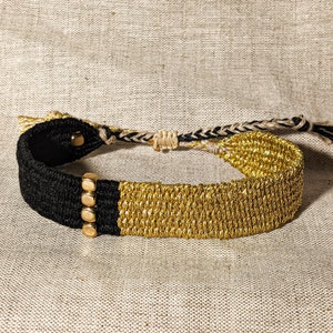 Handwoven Bracelet, Minimalist Bracelet, Woven Tapestry Boho Jewelry, Loom Woven Bracelet, Textile Weaving jewelry, Gift for woman