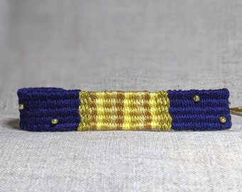 Pulsera tejida a mano, Pulsera minimalista, Joyería Boho tejida, Pulsera de tela, Joyería textil, Regalos para ella/mujer, Tejido