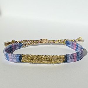 Handwoven Bracelet, Minimalist String Bracelet, Woven Boho Jewelry, Fabric Bracelet, Textile jewelry, Gifts for man and woman, Weaving