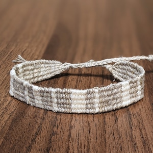 Linen Handwoven Bracelet, Minimalist Fabric Jewelry, Loom Woven Bracelet, Textile jewelry, Gifts for woman
