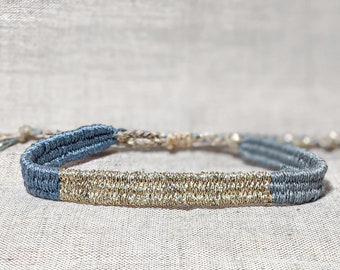 Handwoven Bracelet, Minimalist Textile  String Woven Bracelet, Fabric Jewelry, Thank you Gift for her, woman, wife, best friend, Weaving