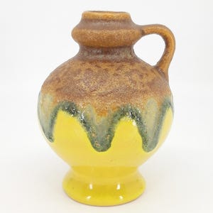 Mid-Century East German VEB Haldensleben Ceramic Lava Vase