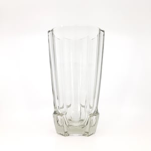 Art Deco Style Rudolf Schroter Rudolfova Hut Clear Glass Vase