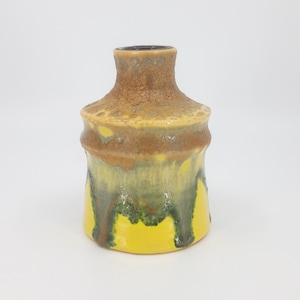 Mid-Century East German VEB Haldensleben Ceramic Lava Vase