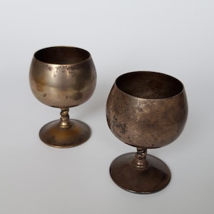 Pair of Valero Silver-plated Spanish Goblets