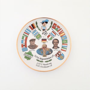 Vintage German World Cup 1978 Ceramic Plate