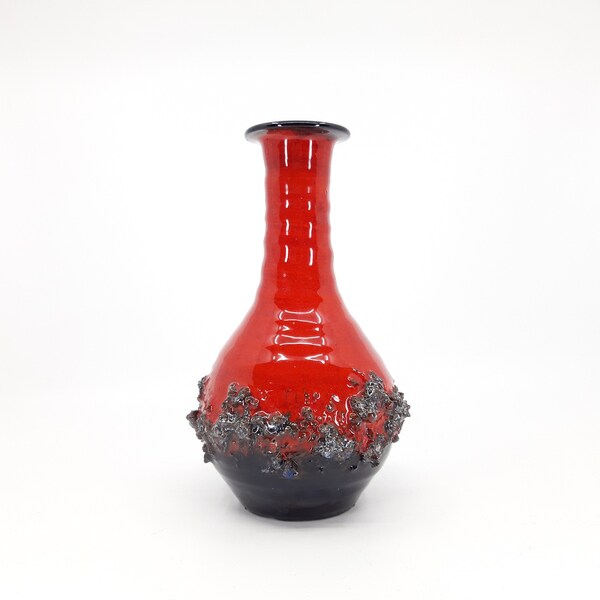 Mid-Century Glit Lava Vase