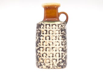 Reserved for A. Vintage East German Fat Lava Vase. VEB