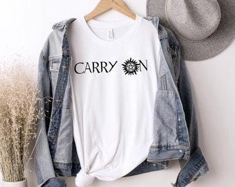 Camiseta sobrenatural / Camiseta sobrenatural / Camiseta Carry On / Sam Winchester / Dean Winchester / Camiseta para hombre / Camiseta para mujer / Regalo de SPN