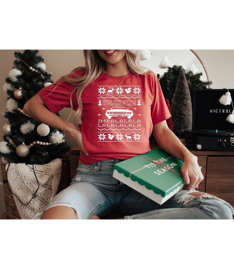 Camiseta sobrenatural / Camisetas sobrenaturales / Camiseta navideña sobrenatural / Suéter navideño feo / Camiseta navideña sobrenatural / Camiseta navideña imagen 2
