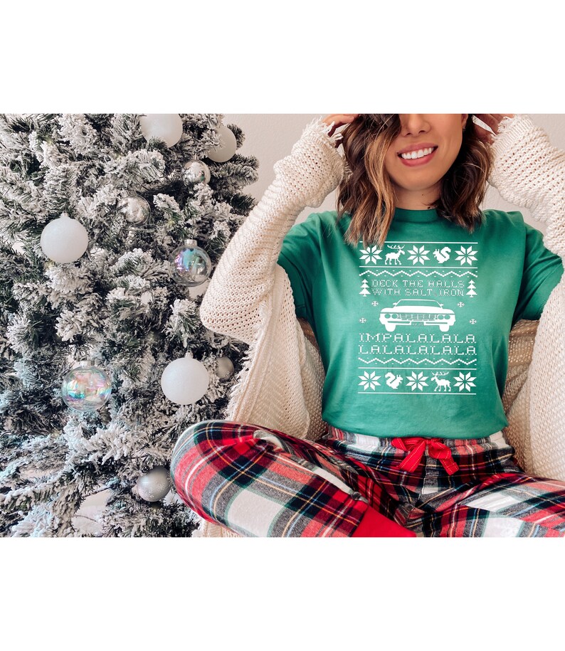 Camiseta sobrenatural / Camisetas sobrenaturales / Camiseta navideña sobrenatural / Suéter navideño feo / Camiseta navideña sobrenatural / Camiseta navideña imagen 4