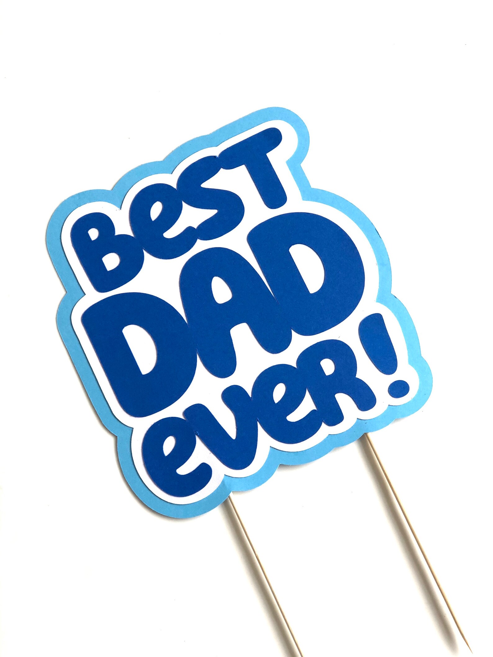Fathers Day Cake Topper BLUEY Inspired Glitter And NON Etsy Ireland