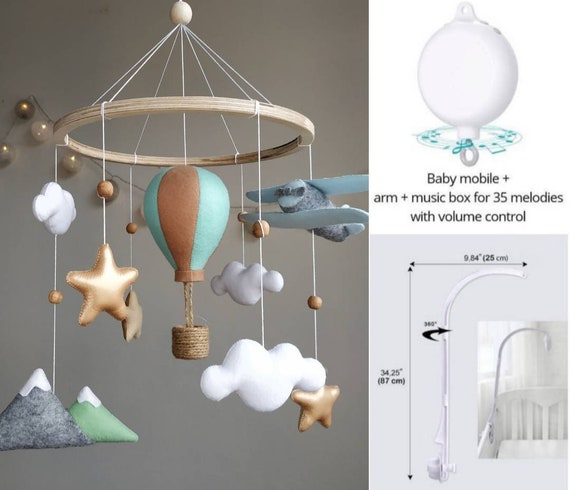 Travel Nursery Mobile. Adventure Baby Room Decor. Baby Boy Girl
