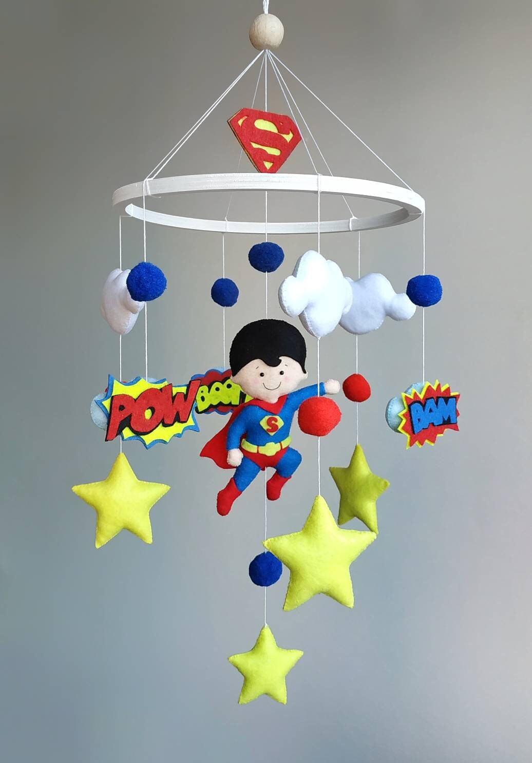Super Heroes Crib Mobile Hanging Mobile With Superman Cot Etsy
