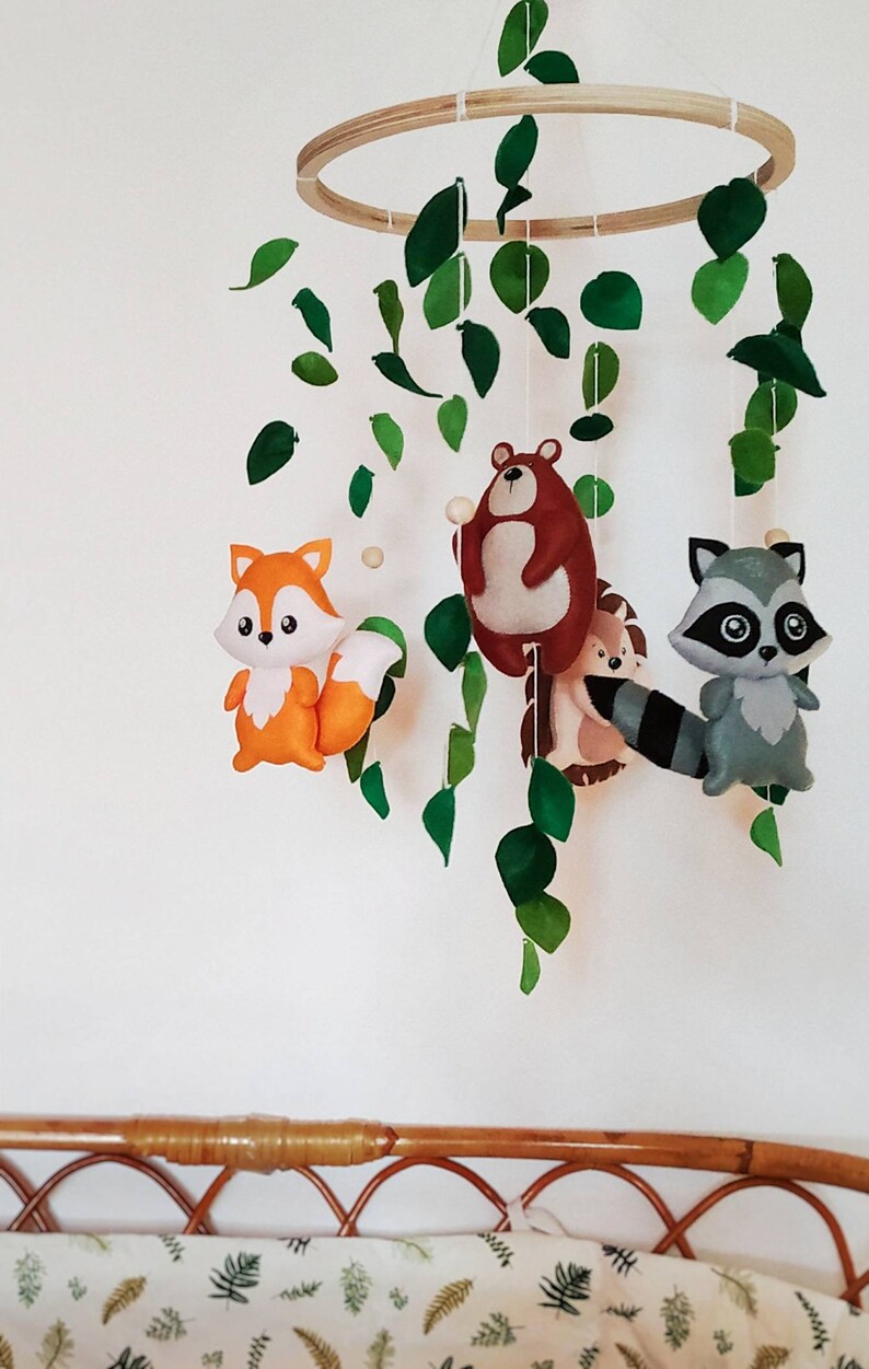 Woodland Baby Crib Mobile for Nursery Decor. Forest Baby Etsy