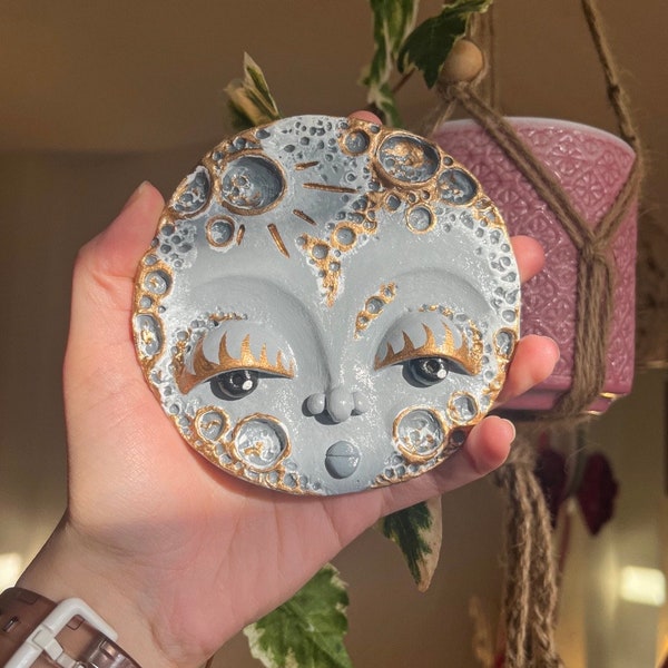 Original White/Grey Moon Face Incense Holder