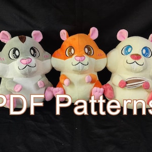 Sewing pattern PDF Hamster Hamster Rabbit rodent Adorable Plushie Handmade Gif Cute plushie