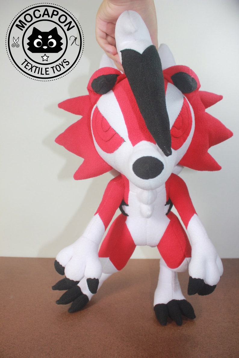 Lycanroc Midnight Form Pokemon Pattern plush toy patrón de | Etsy