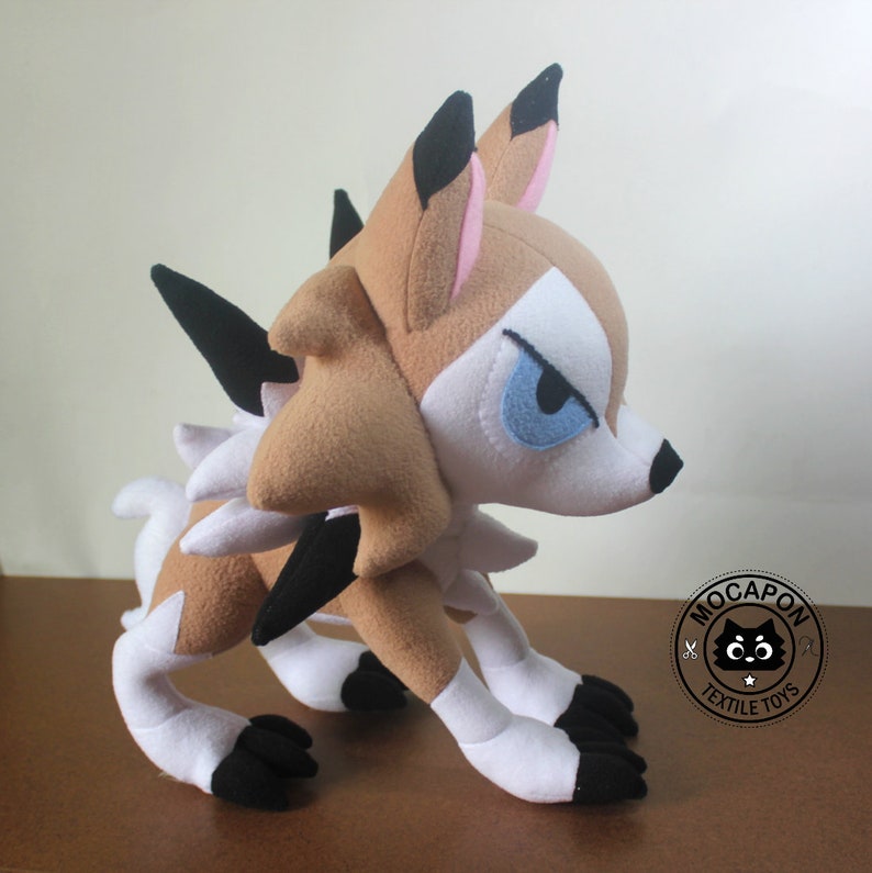 Lycanroc Midday Form Pokemon Pattern plush toy patrón de Etsy