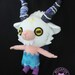 Baphomet White plushie toys creepy goth gift idea