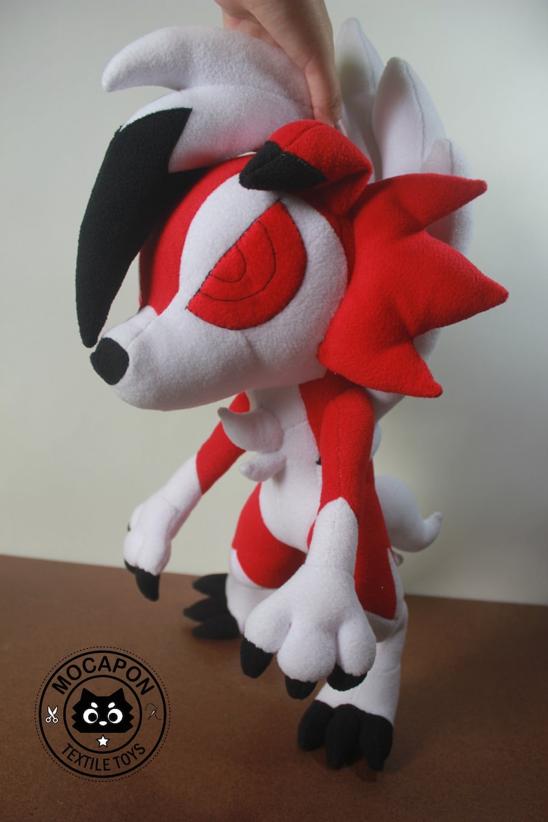 Lycanroc Midnight Form Pokemon Pattern plush toy patrón de | Etsy