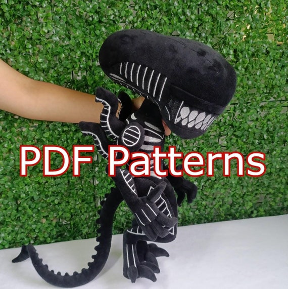 Alien Xenomorph Plushie Sewing Pattern PDF Gif Cute Plushie - Etsy