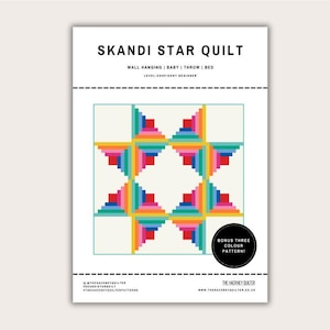 Skandi Star modern quilt pattern - PDF instant download