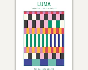 Luma beginner friendly modern PDF quilt pattern