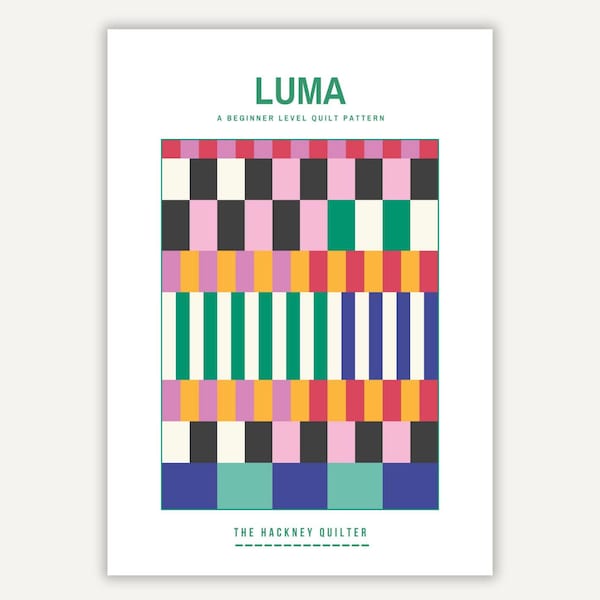 Luma beginner friendly modern PDF quilt pattern
