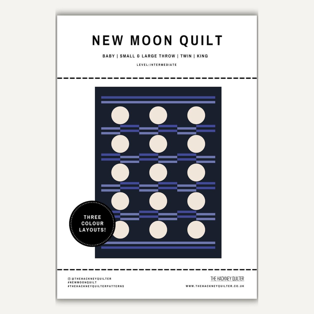 New Moon Quilt - PDF Download Modern Quilt Pattern - Etsy