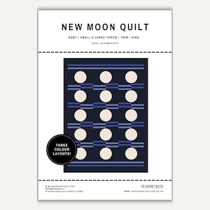 New Moon Quilt - PDF download modern quilt pattern