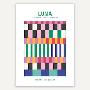 Patrón de edredón moderno en PDF para principiantes de Luma