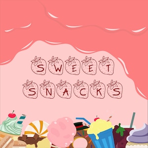 Snack dolce ClipArt / Kitty Party Snack / Spuntino della domenica pomeriggio / Alta definizione / 9 snack diversi con 9 diverse varianti