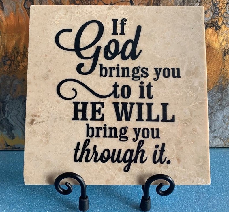 Stone Religious Inspiring Quotes Plaque-Inspirational/Quotes | Etsy