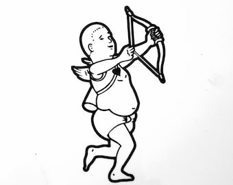 King of the Hill/Bobby Hill/Valentine's Day/Cupid/Laptop Stickers/Skateboard Stickers/Funny Stickers/Valentine's Gifts/Hank Hill/Funny Gifts