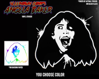 Sleepaway Camp Vinyl Decal/Vinyl Sticker/Angela Baker/Sleepaway Camp/Camp Arawak/Skateboard Stickers/Laptop Stickers/Horror Stickers