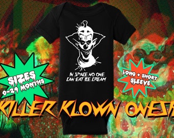 Killer Klown/Baby Onesie/Killer Clown/unisex/baby clothes/horror baby/Killer Klowns from Outer Space/horror/clowns/Halloween Onesie/babybat