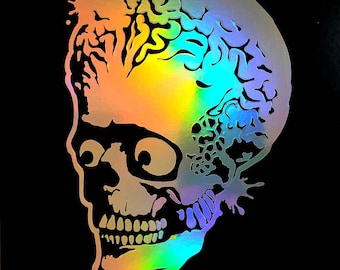 The Mars Attacks Vinyl Sticker/Alien Decal/laptop stickers/skateboard Stickers/Sci Fi/Horror Stickers/Mars Attacks