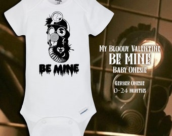 My Bloody Valentine/Baby Onesie/Be Mine/Horror Onesie/Onesie/valentine's onesies/horror movies/Halloween/unisex baby clothes/baby clothes