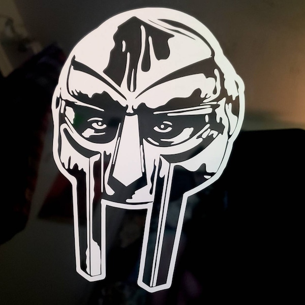 MF Doom/Vinyl Decal/Metal Fingers/Hip Hop/Dr Doom/Madvillainy/Skateboard Stickers/Laptop Stickers/Vinyl Sticker/Gladiator Mask/Gladiator