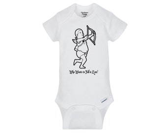 Valentines Day/King of the Hill/Baby Onesie/Bobby Hill/Cupid/Unisex baby clothes/onesies/baby shower gift/valentines baby gift