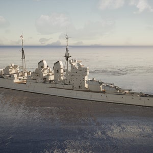HMS Hood Refit (Pacific Colours)
