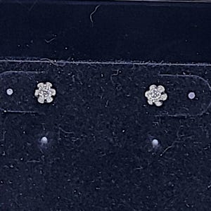 Dazzling White Moissanite Rounds in Fancy Buttercup Sterling Silver Studs, 0.24 carat, 2mm