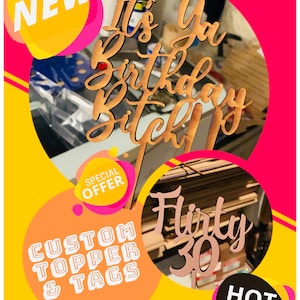 Upgrade Your Topper or Tag With Purchase of Shot Cake. READ ITEM DETAILS!