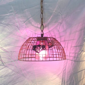 Vintage Lighting Rose Gold Shade with Pink Lighting